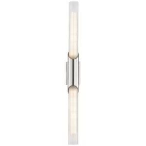 image of Hudson Valley Pylon 2 Light Wall Sconce Polished Nickel