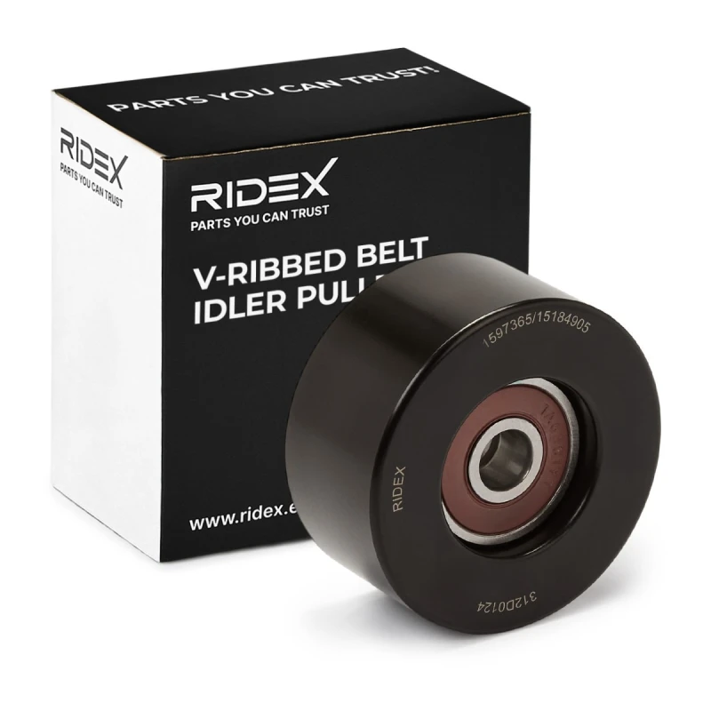 Image of Deflection / guide pulley, V-ribbed belt RIDEX 312D0124