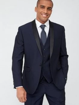Image of Skopes Tailored Ferry Jacket - Navy Jacquard Weave