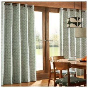 image of Orla Kiely Orla K Curtains 02 - Wov Acrn PwBlue