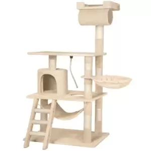 Tectake Cat Tree Scratching Post Stokeley - Beige