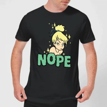 Image of Disney Peter Pan Tinkerbell Nope Mens T-Shirt - Black - 3XL - Black