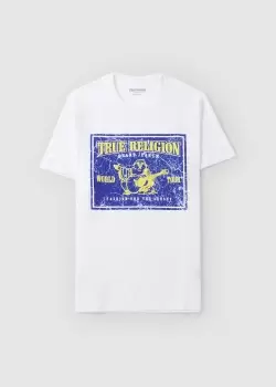 image of True Religion Mens Vintage SRS T-Shirt In Optic White