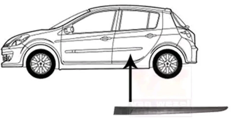 Image of VAN WEZEL 4331425 Moldings Trim-/Protection Strip,door (1005)