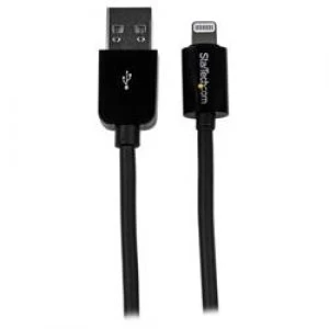 Image of StarTech.com 15cm (6in) Short Black Apple 8-pin Lightning Connector to USB Cable iPhone iPod iPad