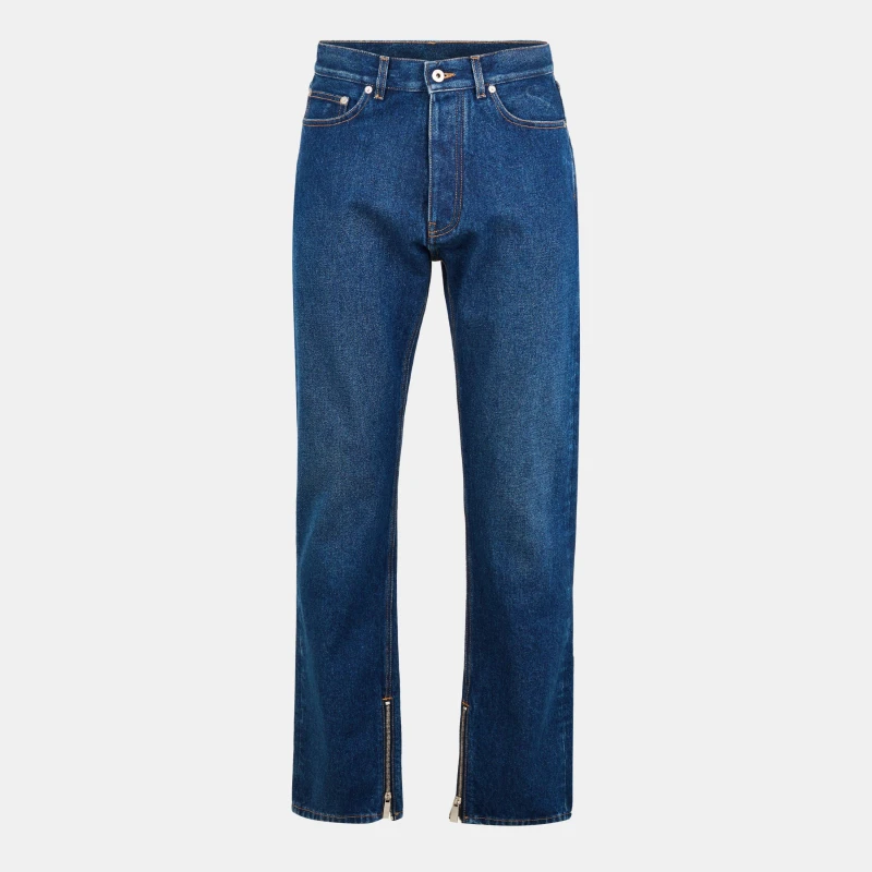Image of Off White Mens Straight Leg Jeans Medium Blue male 30