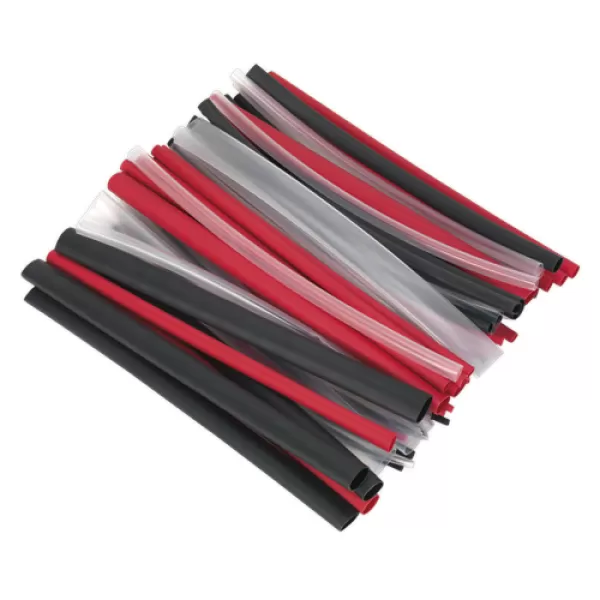Image of Sealey HSTAL72MC Heat Shrink Tubing 72pc Mixed Colours Adhesive Lined 200mm