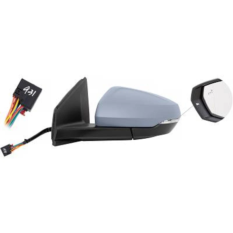 Image of DIEDERICHS 2209425 Wing mirror Left, Aspherical, primed Outside Mirror (50)