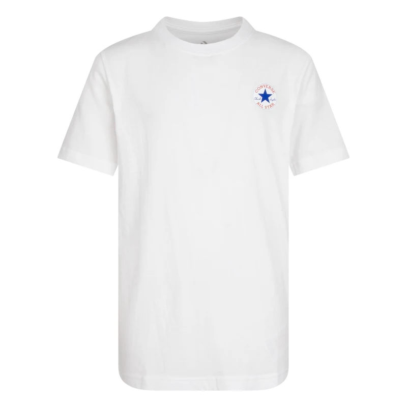 Image of Converse Kids Printed Regular Fit T-Shirt White male 7-8 (S)