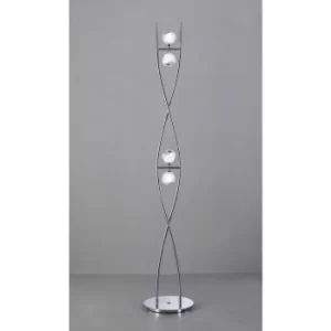 image of Fragma floor lamp 4 bulbs G9, polished chrome