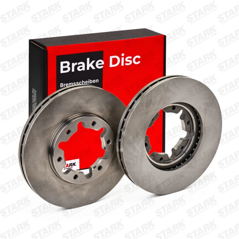 Image of STARK SKBD-0022331 Brake disc Front Axle, Vented, Cast Iron, Uncoated, Untreated, without bolts/screws Cast Iron Brake Disc (82)