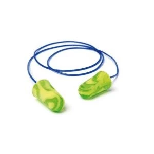 image of Moldex 6900 Pura Fit Corded Earplugs PU Foam GreenYellow Ref M6900