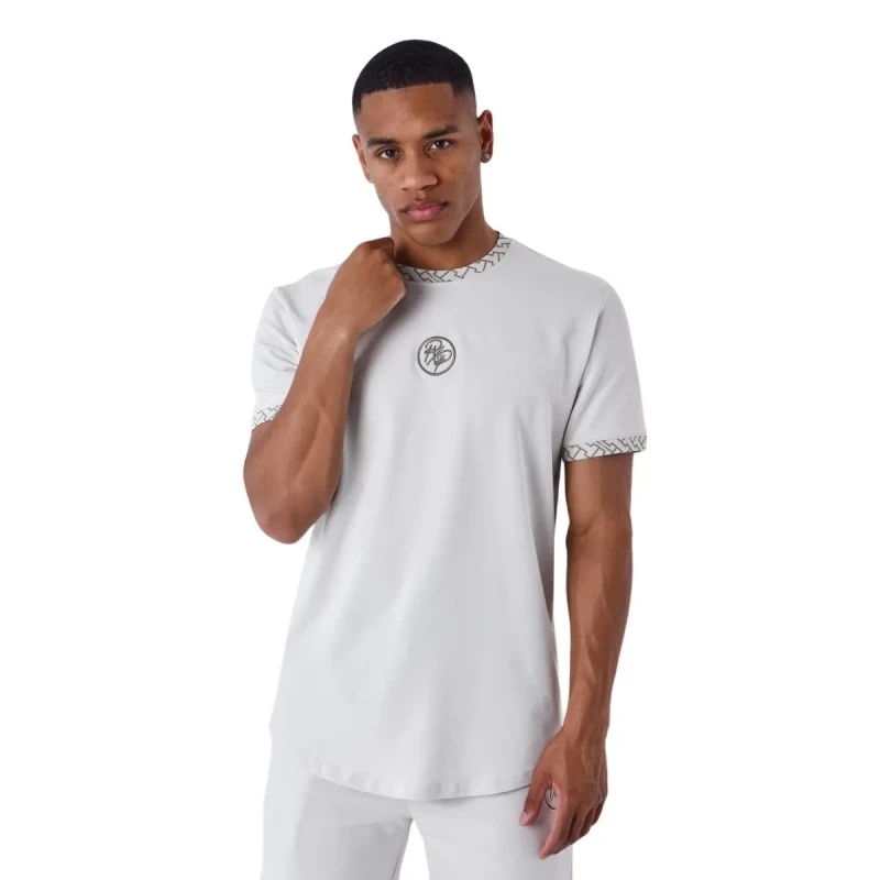 Image of Project X Paris T-Shirt with woven details Project X Paris Labyrinthe Gris Male S