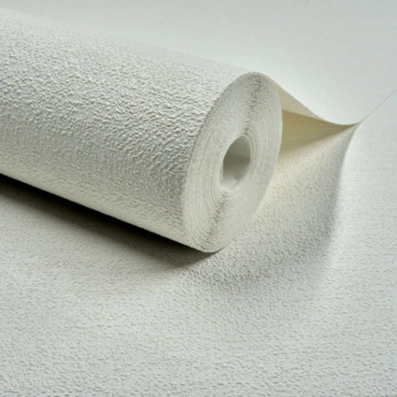 Image of Grandeco Omuri Boucle Twill Effect Semi-Plain Blown Vinyl Wallpaper, White