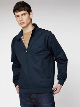 image of Ben Sherman Signature Harrington Jacket - Dark Navy, Dark Navy, Size S, Men