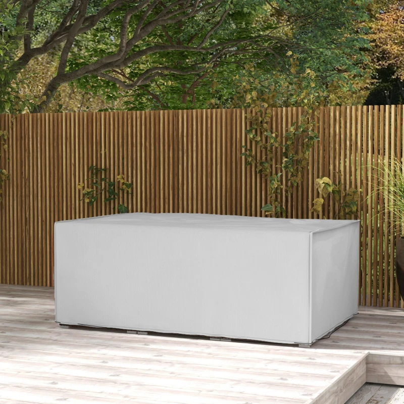 Image of Outsunny Outsunny - 210x140x80cm uv Rain Protective Cover for Garden Rattan Furniture Grey 5056725391287