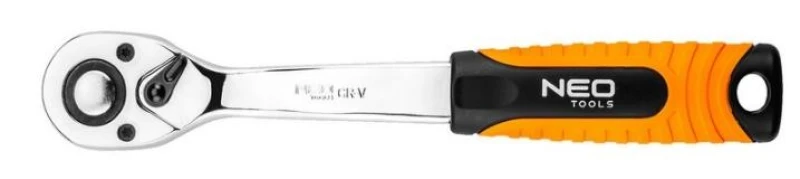 Image of NEO TOOLS 08-503 Reversible Ratchet Number of teeth (ratchet mechanism): 72, Square Drive Tang Size: 6.3 (1/4")mm (inch), Length: 145mm, Chrome Vanadi