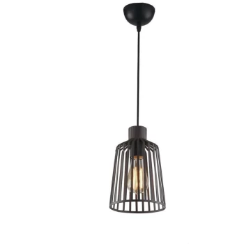 Image of Fan Europe Lighting - Fan Europe DAYTON Wire Frame Pendant Ceiling Light Bronze 16x24.7cm