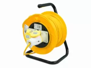 image of Power Master 868878 Cable Reel 110V Freestanding 2 Socket 16A 25m