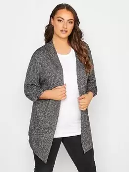 Image of Yours Textured Cardigan - Black, Size 18, Women