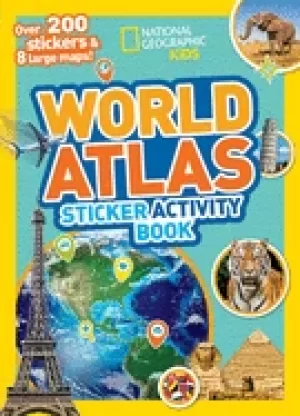 Image of world atlas sticker activity book over 1 000 stickers