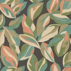Image of Holden Decor Abstract Leaf Charcoal