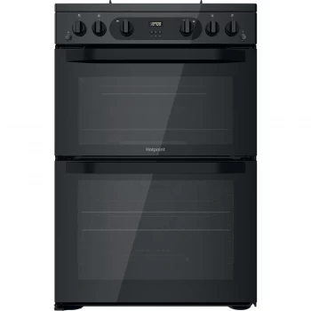 image of Hotpoint Amelia HDM67G0CMB Double Oven Gas Cooker