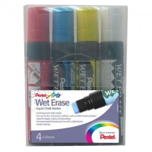 image of Pentel Pentel Jumbo Chalk Markers Assorted PK4