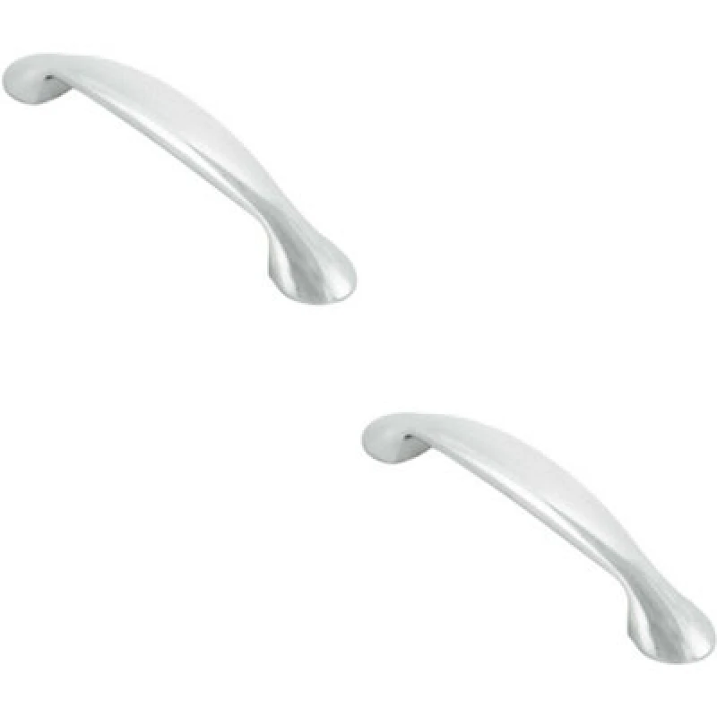 Image of Loops 2x Flared Cabinet Pull Handle 165.5 x 23mm 128mm Fixing Centres Chrome Multi unisex