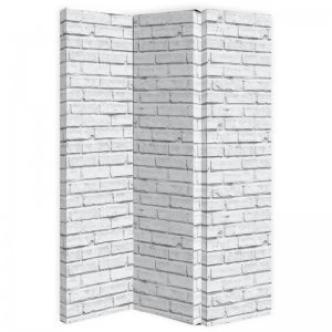 White Brick Room Divider Screen