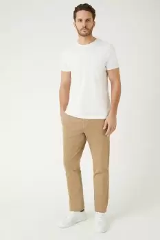 Image of Mens Regular Fit Stone Chino Trousers