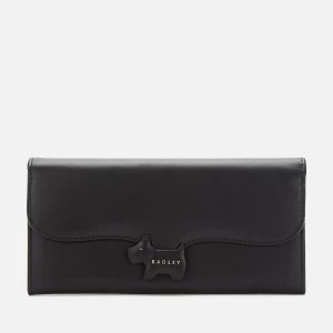 image of Radley Womens Radley Crest Large Flapover Matinee Purse - Black