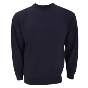 Image of UCC 50/50 Unisex Plain Set-In Sweatshirt Top (XL) (Navy Blue)