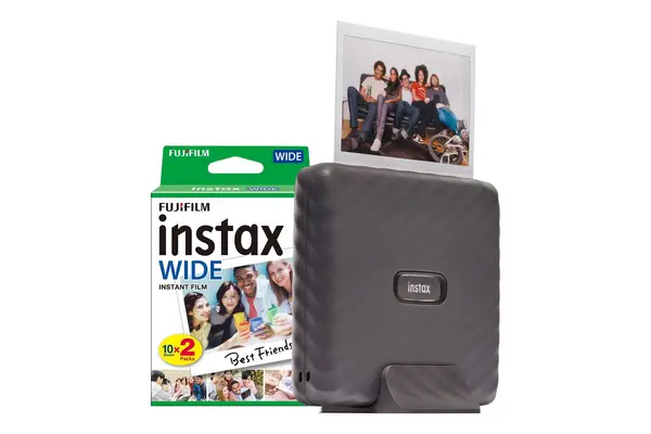 Image of Fujifilm Instax Link Wide Printer - Mocha Grey (Printer + 20 Shot Pack)