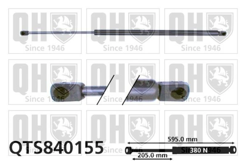 Image of QUINTON HAZELL Tailgate strut QUINTON HAZELL QTS840155