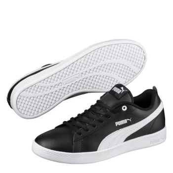 Puma Smash Leather Trainers Ladies - Black