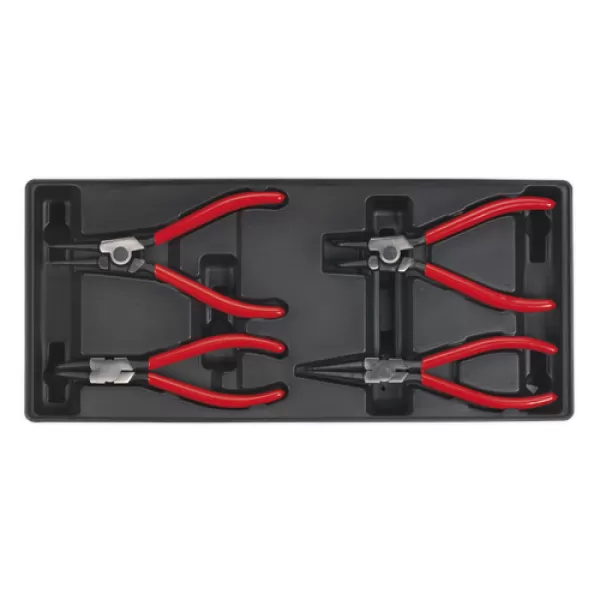 Image of Sealey TBT03 Tool Tray with Circlip Pliers Set 4pc