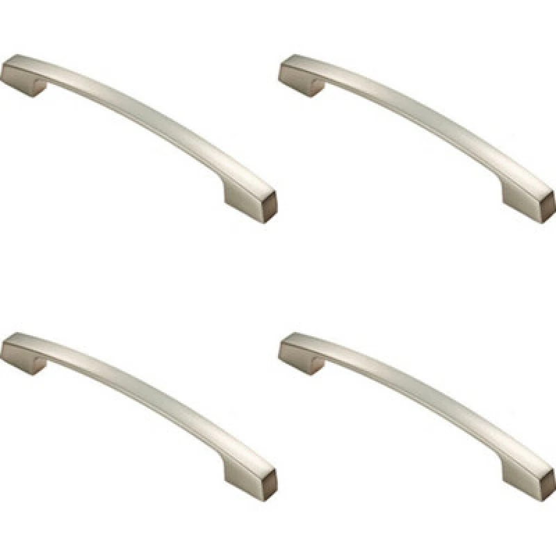 Image of Loops 4x Curved Bridge Pull Handle 207 x 14mm 160mm Fixing Centres Polished Chrome Multi unisex