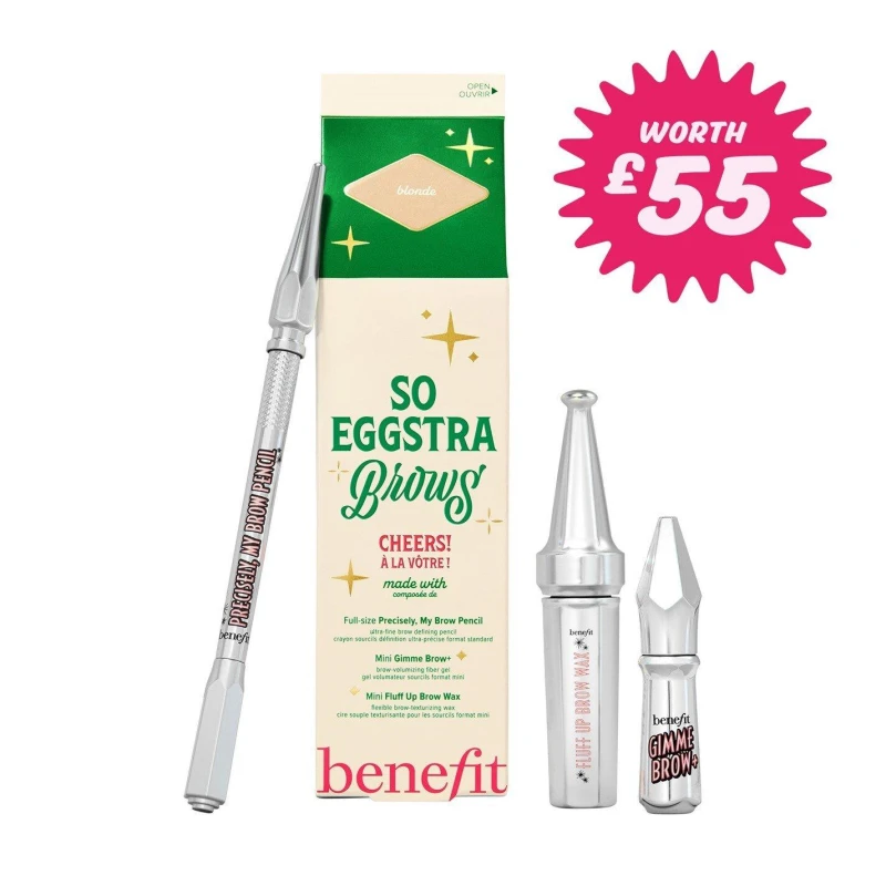 Image of Benefit So Eggstra Brows Precisely My Brow Eyebrow Pencil, Brow Wax & Gimme Brow+ Gel Worth £55 Eye Makeup Sets One Size Brown 77124171000