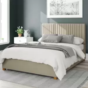 Image of Aspire Grant Linen Kingsize Ottoman Bedframe - Natural