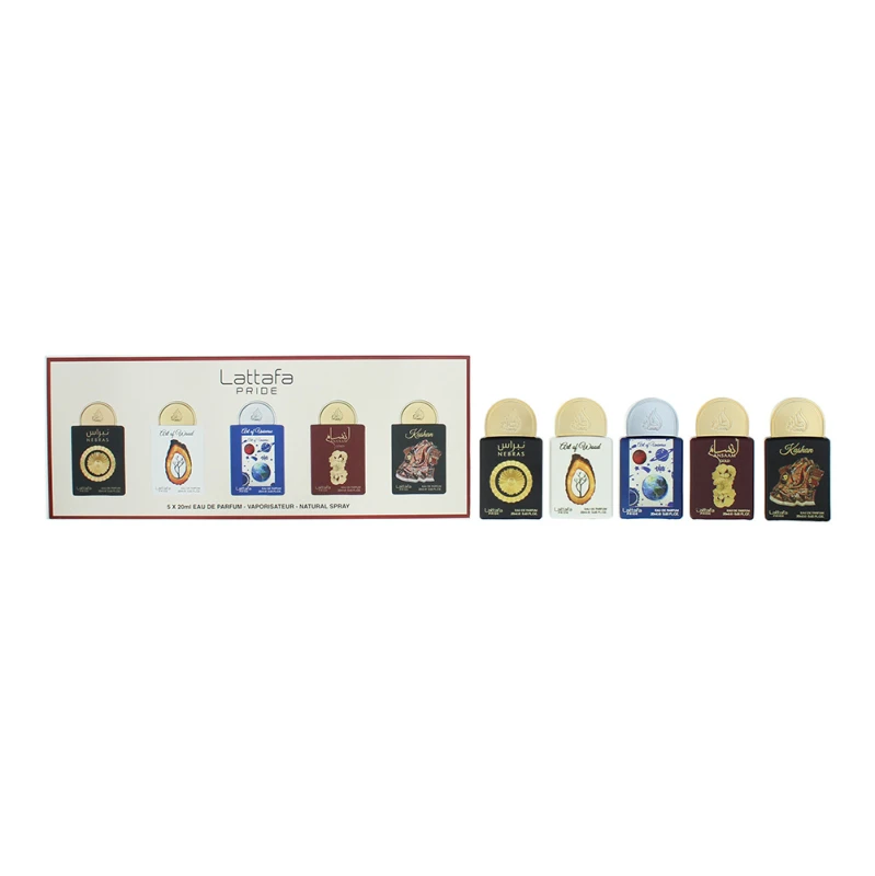 Image of Lattafa Pride Piece Gift Set: Nebras Eau de Parfum 20ml - Eau de Parfum 20ml - Eau de Parfum 20ml - Eau de Parfum 20ml - Eau de Parfum 20ml