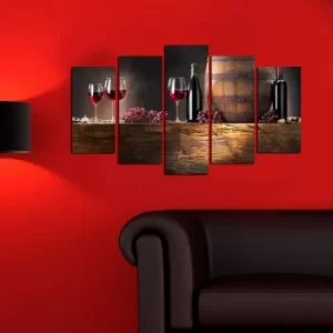 Image of 5MF-37 Multicolor Decorative MDF Painting (5 Pieces)