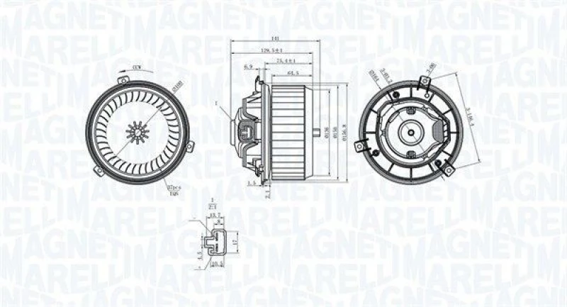 Image of MAGNETI MARELLI Heater blower motor MAGNETI MARELLI 069412363010