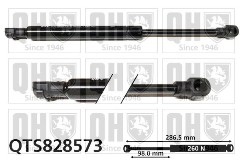 Image of QUINTON HAZELL Bonnet strut QUINTON HAZELL QTS828573