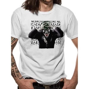 image of Batman - Sinister Joker Mens X-Large T-Shirt - White