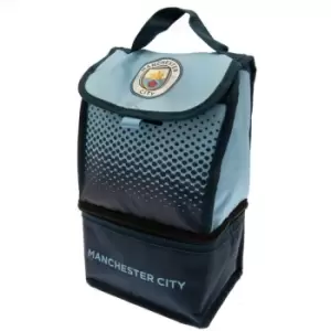 image of Manchester City FC Lunch Bag (One Size) (Black/Sky Blue)