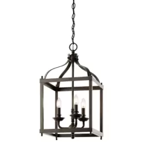 Image of 3 Bulb Ceiling Pendant Light Fitting Olde Bronze LED E14 60W Bulb