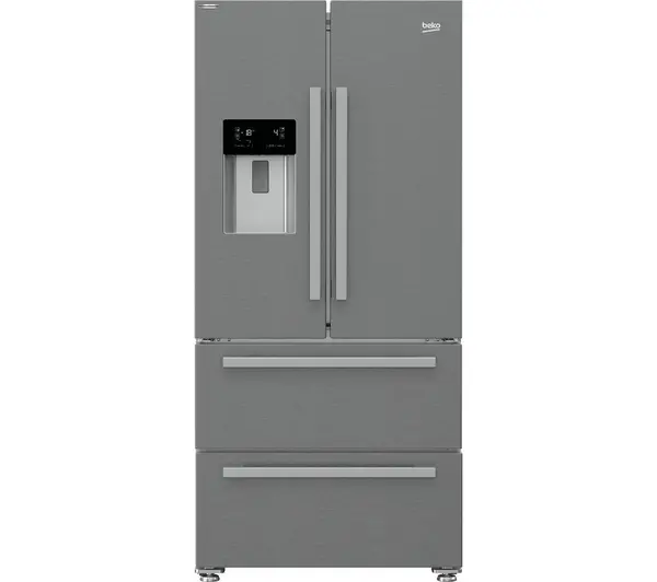 Image of Beko HarvestFresh GNE460520DVPX 460L Frost Free American Style Fridge Freezer