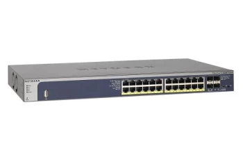 image of Netgear GSM7224P ProSafe 24 Port Gigabit PoE Layer 2 Managed Switch