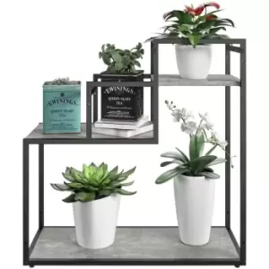 image of Weston Plant Stand Side Table Shelf Unit Light Concrete By Novogratz